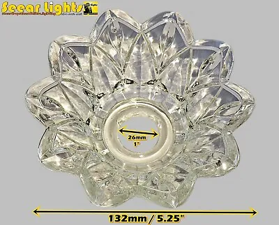 Chandelier Bobeche Dish Glass Drip Tray Bowl 26mm Hole Hang Crystals Glass Drops • £14.99