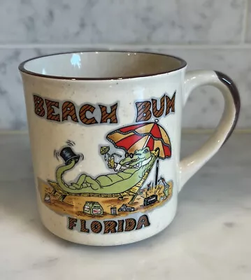 Vintage Florida Beach Bum Coffee Mug Alligator  • $15