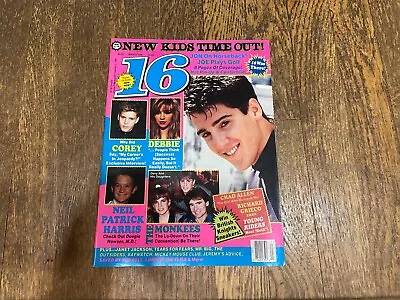 16 Magazine March 1990 New Kids On The Block NKOTB Debbie Gibson Michael J. Fox • $39.99