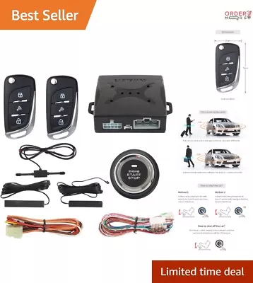 Keyless Entry Car Alarm System With Remote Start & Push Start Button - Universal • $112.97