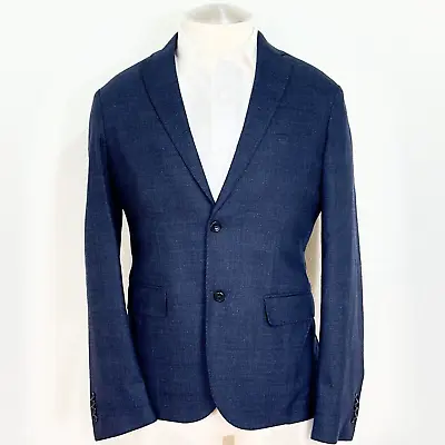 Good Man Brand Blue Uptown Wool Blend Workwear Made In Italy Sport Coat 38S • $59.99