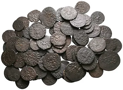 K  ONE Authentic European Medieval Bronze Coin Random Pick Ca 800 - 1400 AD 35 • $15
