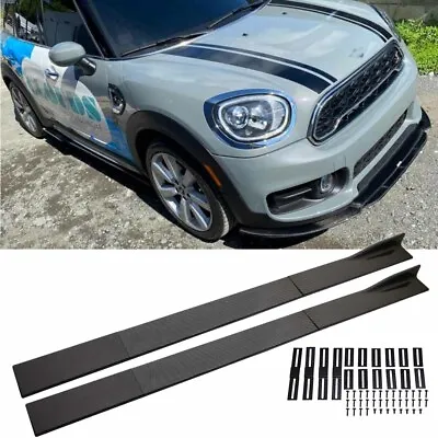 For Mini Cooper Countryman F60 Carbon Fiber 78.7  Side Skirts Extension Splitter • $99.50