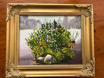 Beautiful Floral Marjorie Gershaw Oil Painting “Bar Harbor Garden” Peabody MA • $79