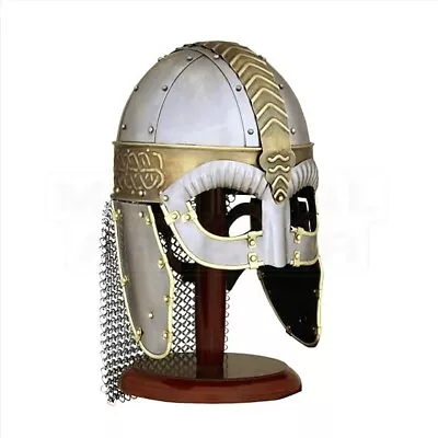 Cosplay Viking Historical Wolf Armour Protective Chain Medieval Crusader Helmet • $62.99