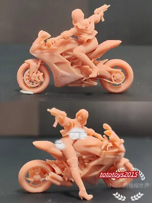 1/87 Motorcycle Sexy Beauty Scene Miniatures Figure Doll For Car Vehicle Model • $14.87