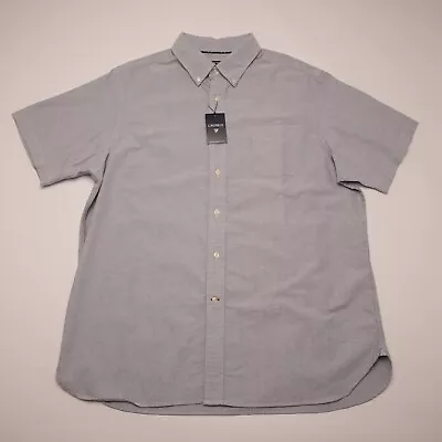 Cremieux Classics Men's Short-Sleeve Shirt XL Blue Oxford NWT $75 • $26.95