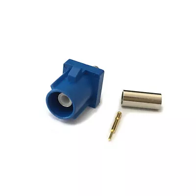 Fakra C Male 5005 Bule SMB Plug Connector Crimp For RG174 RG316 Cable NEW • $2.28