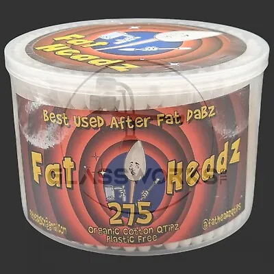 Fat Headz Q Tips Cotton Tips. Bamboo Stem Bleach & Glue Free. 275 Swab. 25 Packs • £126