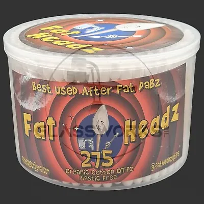 Fat Headz Q Tips Cotton Tips. Bamboo Stem Bleach & Glue Free. 275 Swabs. 3 Packs • £16