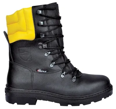 Cofra Woodsman BIS Chainsaw Protection Class 1 Black Steel Toe Cap Safety Boots • £89.95