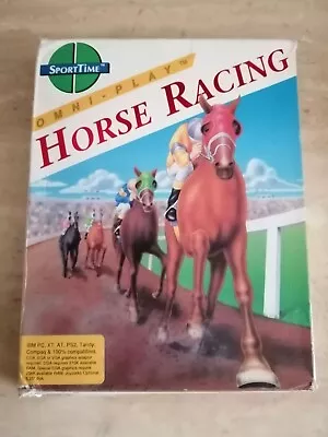 Vintage Big Box Game Omni Play Horse Racing - PC Version On 5 1/4 Disks • £9.99