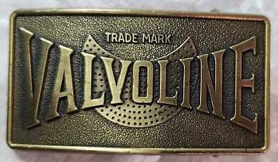 Vintage Valvoline Oil Brass Cast Belt Buckle - Limited Edition • $11.99