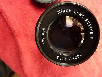 Nikon Lens Series E 100mm 1:2.8 No.1791336 With 2 Caps And Case--NICE AND CLEAN • $70