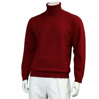 Men's Turtle Neck & Crewneck Sweater Long Sleeve Cotton Blend Knitted  • $27.69