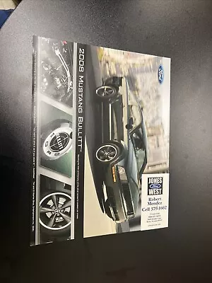 VIP Prospekt Brochure Ford Mustang Bullit 2008 USA RARITÄT Kunden Only Flyer • $35