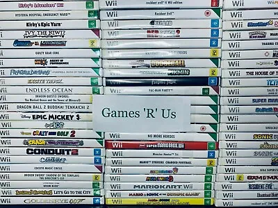 Empty Nintendo Wii Games Case Cover & Manual Only Genuine - NO GAME INCLUDED • $14.95