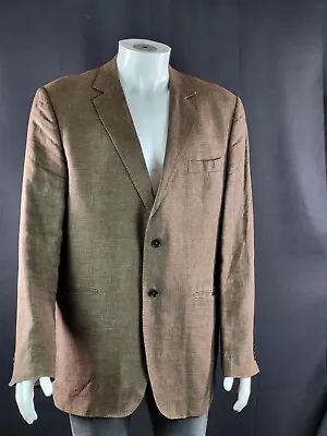 Gant Gents Brown Linen Smart Casual Jacket EU 56 UK 46 • £15