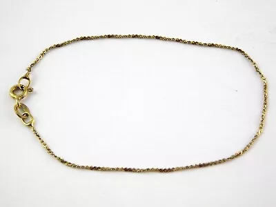 Vintage Danecraft 925 Italy Gold Vermeil Over Sterling Silver Chain Bracelet • $21