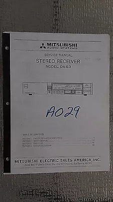 Mitsubishi Da-r3 Service Manual Original Repair Book Stereo Receiver Tuner • $25