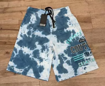 $525 Mens Versace Jeans Couture Tie-Dye Shorts Blue XL • $129.71