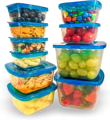Mr. Lid Premium Attached Storage Containers | Permanently Attached Plastic Lid • $41.71