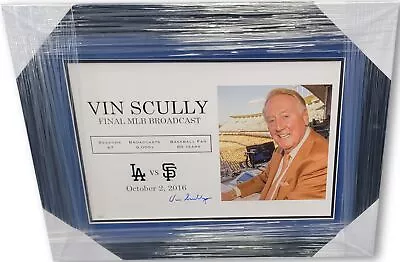 Vin Scully Hand Signed Autographed Photo Final MLB Broadcast 10/2/16 JSA RR32004 • $1299.99