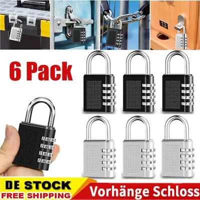 6Pack Combination Lock 4 Digit Locker Padlock For School Gym Sports Locker Fence • $25.99