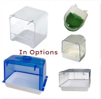 £13.45 • Buy Bird Cage Bath For Finch, Canary, Budgie In Options- Hooks On External