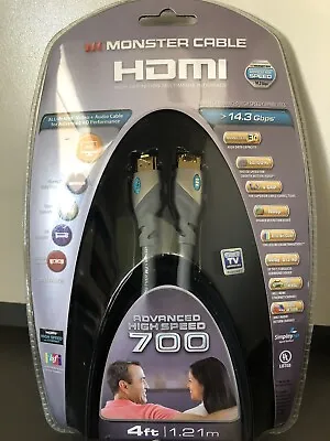 Monster Cable HDMI 14.3 Gbps Advanced High Speed 700-4 Ft. Never Opened • $3.29