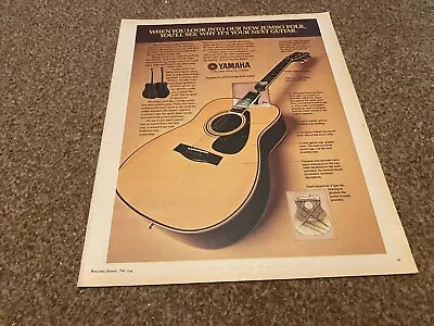 Framed Advert 13x11 Yamaha Fg-375s Jumbo Folk Guitar • £26.99