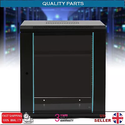 650 X 600 X450mm Black 12U Server Rack Data Network Cabinet For 19-inch Devices • £112