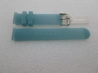 Genuine Michele 20mm  Blue Silicone  Watch Band Strap NEW (no Pin Included ) • $19.99