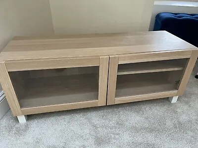 IKEA TV Stand Full Besta With Glass Doors And Shelf. • £50