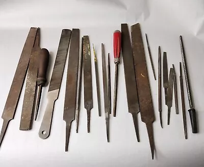 Lot Of 20 Tool Files Flat Round Square Hand Files Some Vintage • $45