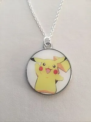 £1 • Buy Pikachu Pokemon Go Character Game Gift Silver Plated Necklace