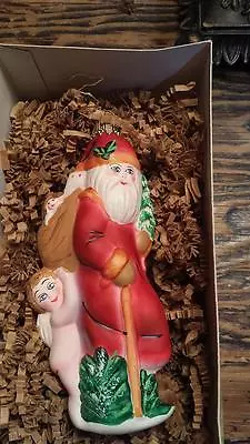 Vaillancourt Folk Art Ornament #507  FATHER CHRISTMAS WITH BELL  *NIB* • $73