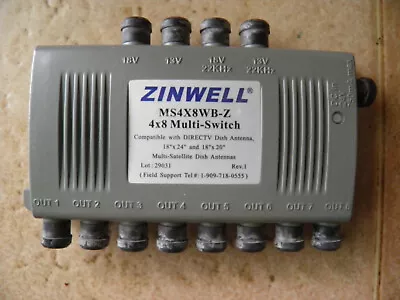 ZINWELL MS4X8WB-Z  4x8 Multi-Switch Compatible With Directv Dish Antenna • $5
