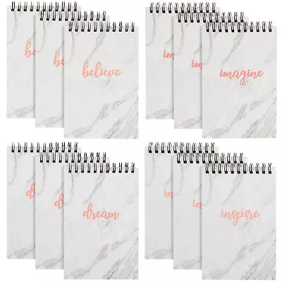 12-Pack Small Spiral Bound Motivational Notebooks Rose Gold Note Pads 4 X 6 In • $22.99