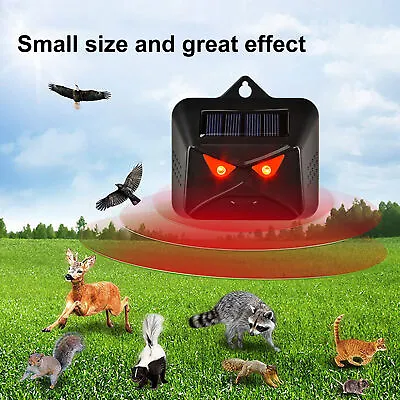 Ultrasonic Dog Cat Repellent Fox Pest Solar Scarer Deterrent Repeller  • £10.62