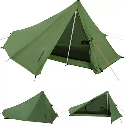 Trekking Pole Tent For Backpacking Ultralight Backpacking Tent Waterproof 1 Pe • £66.99
