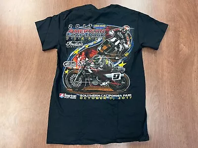 2017 American Flat Track Finals S T Shirt Deadstock Indian Motorcycle Black Nos • $15