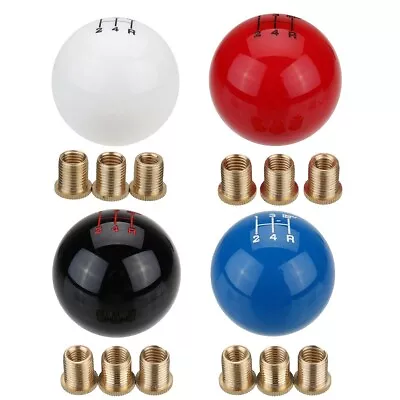 $21.37 • Buy Set Universal 5 Speed Car MT Manual Round Ball Gear Shift Knob Shifter Lever-New