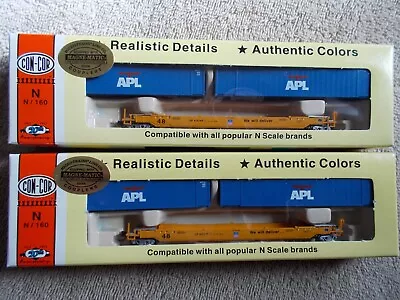 Con-cor N Scale Gunderson Well Cars U.p. (2) • $60