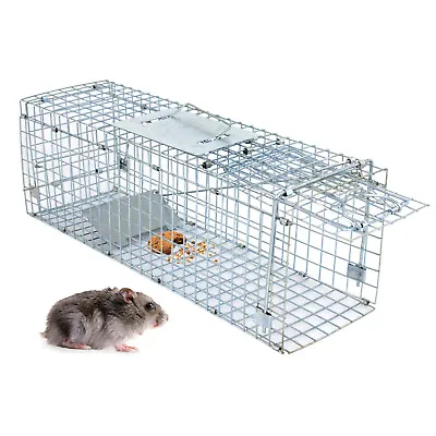 Humane Animal Trap 24'' Steel Cage For Small Live Animal Control Rat Squirrel • $27.58