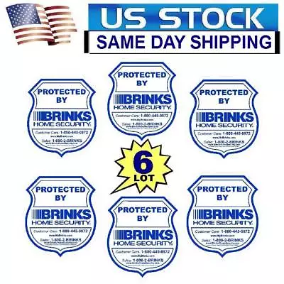 Home Security Brinks Adt Monitoring System Alarm Window Warning Decals Stickers • $7.50