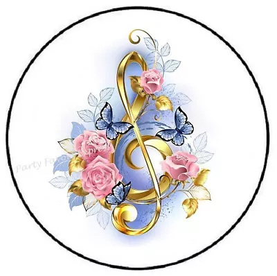 Musical Treble Cleff With Flowers Envelope Seals Labels Party Favors Stickers • $1.99