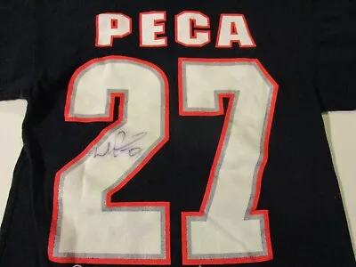 Buffalo Sabres Michael Peca #27 Signed Autographed Jersey Vtg T-shirt-youth Med • $24.99