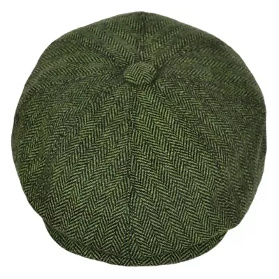 £9.99 • Buy Olive Green Herringbone 8Panels Gatsby Flat Cap Bakerboy Newsboy Cap
