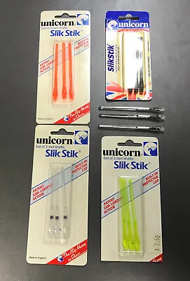 ONE SET -(3pcs) UNICORN SLICK-STIK PLASTIC DART SHAFT - MEDIUM LENGTH • $5.75